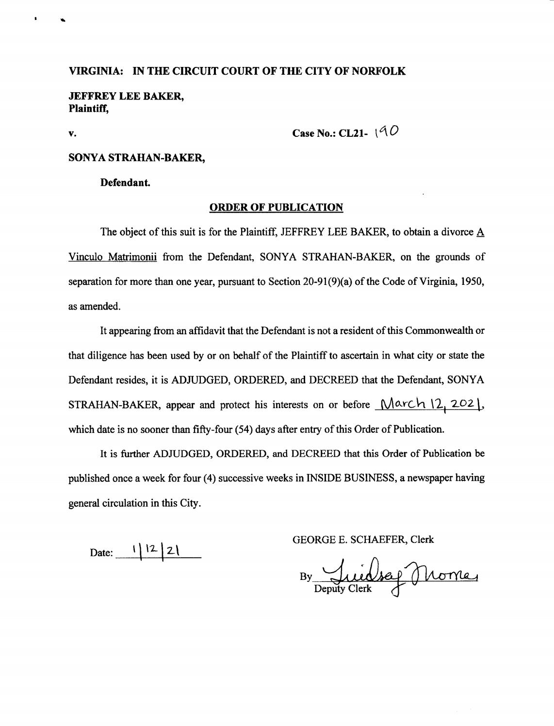 Order of Publication CL21-190