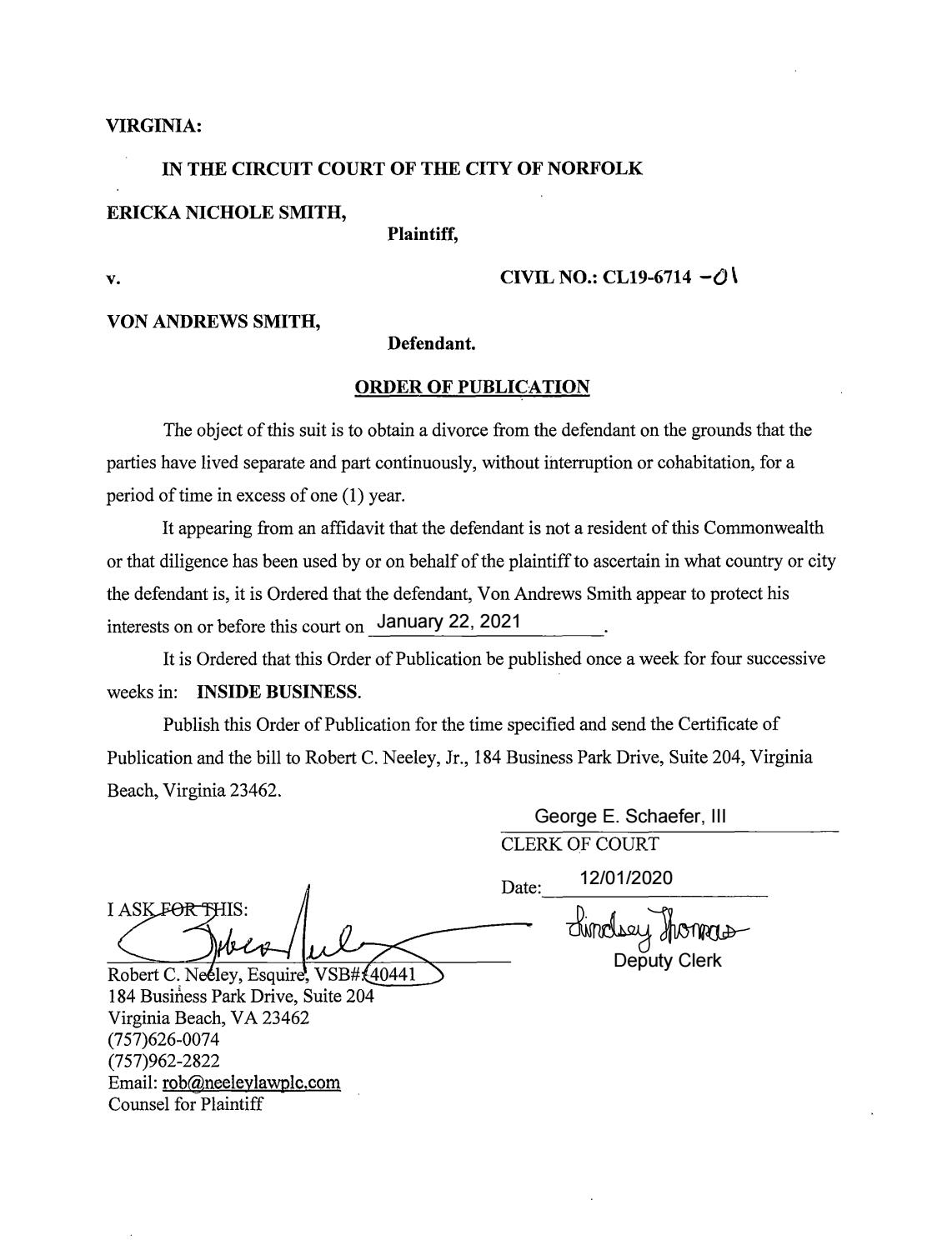 CL19-6714-01 Order of Publication