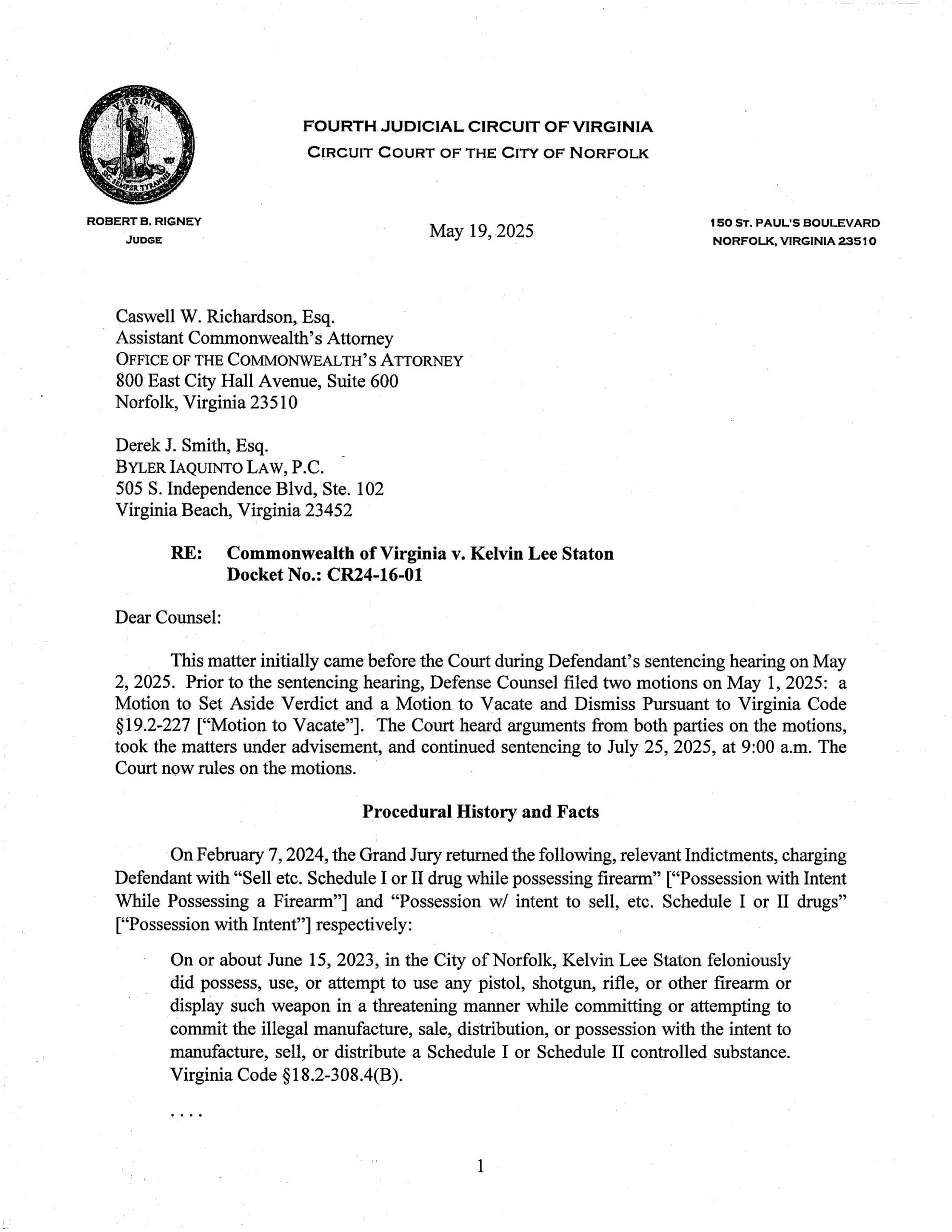 CW v Kelvin Staton  CR24-16-01