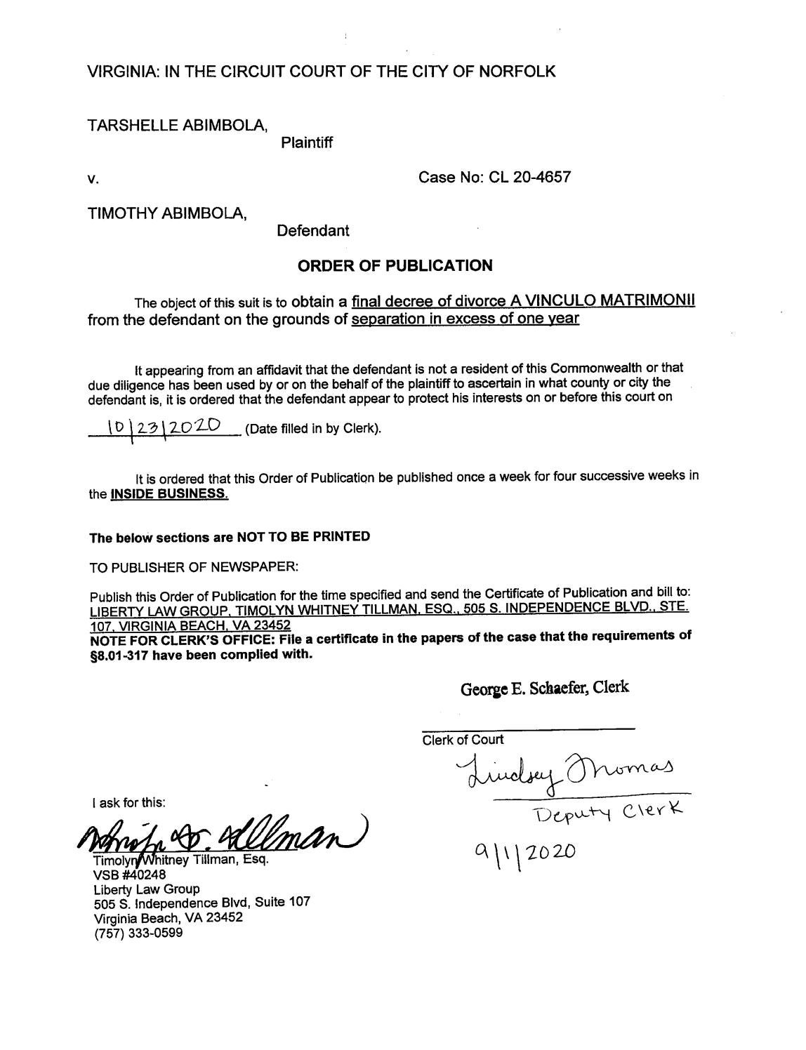 CL20-4657 Order of Publication