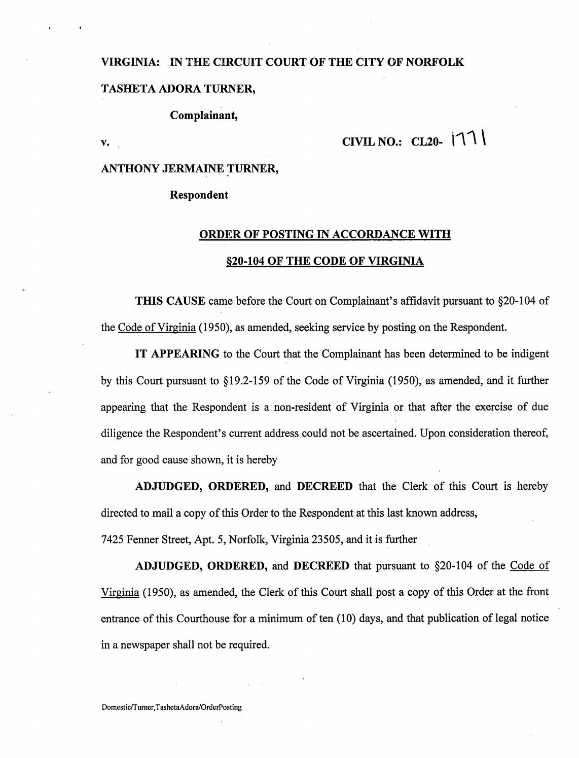 CL20-1771 Order of Posting