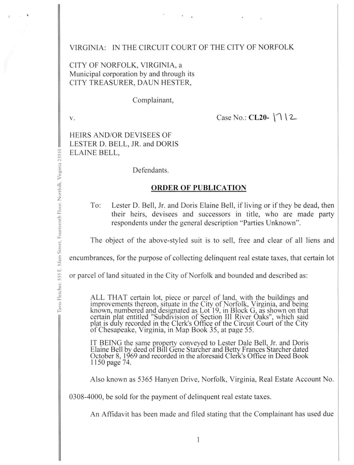CL20-1712 Order of Publication