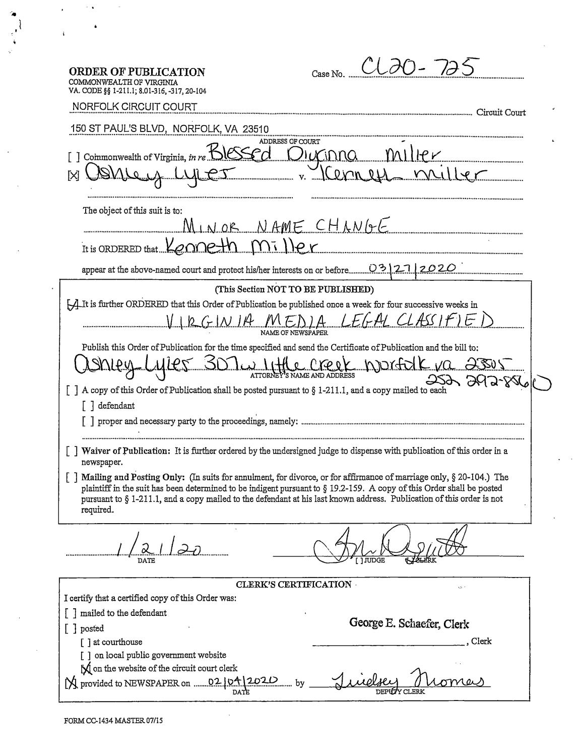 CL20-725 Order of Publication