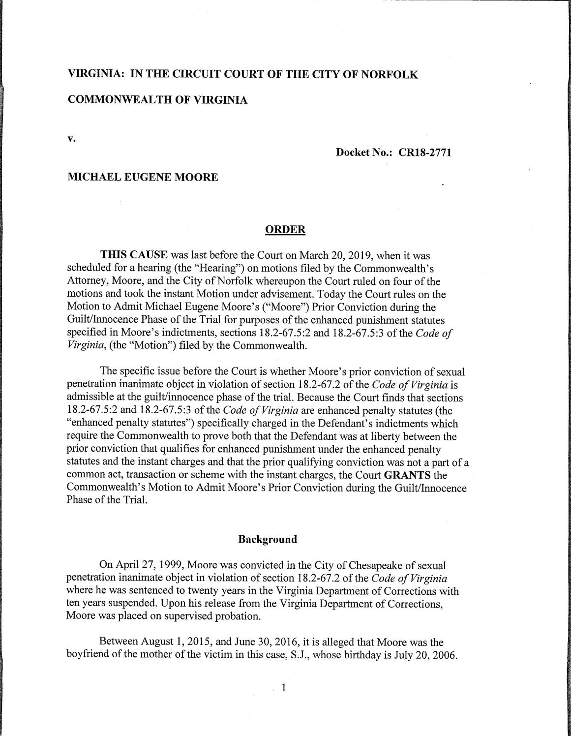 Commonwealth v. Michael Eugene Moore