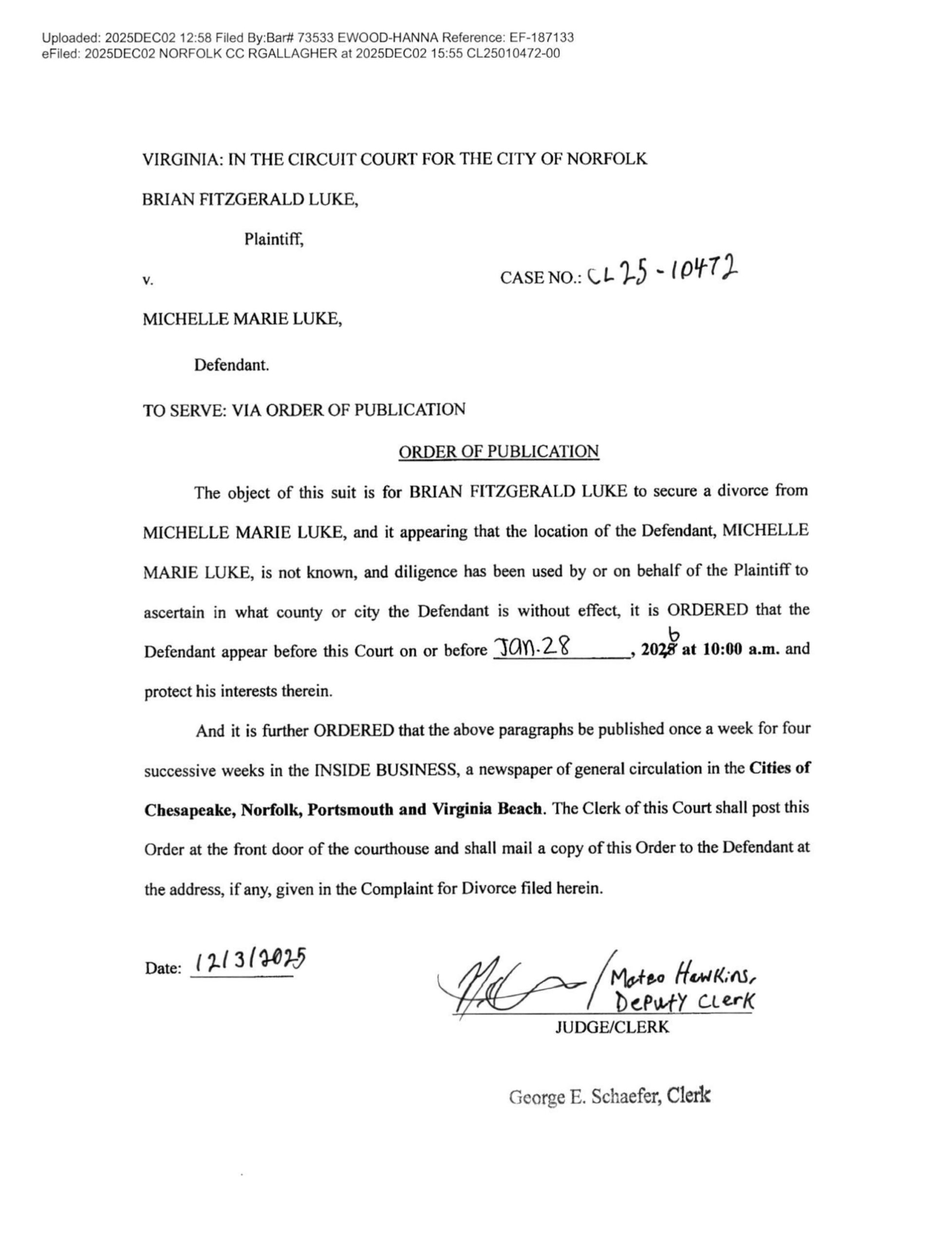 CL25-10472 Order of Publication