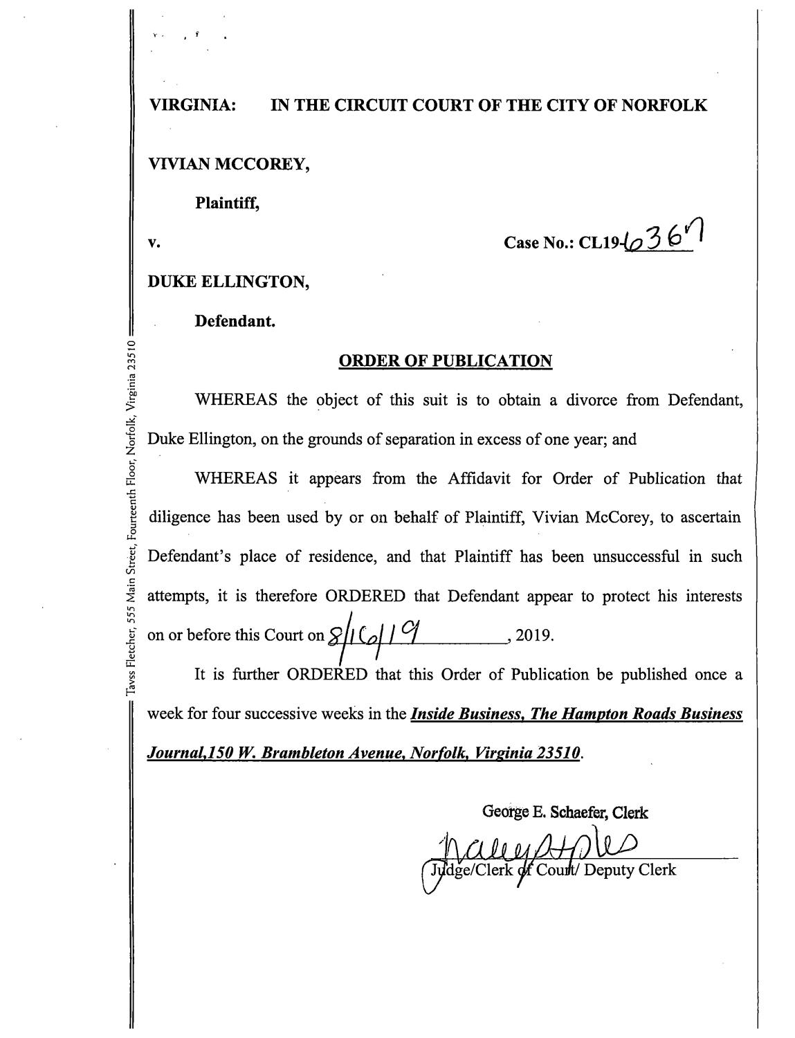 CL 19-6367 Order of Publication