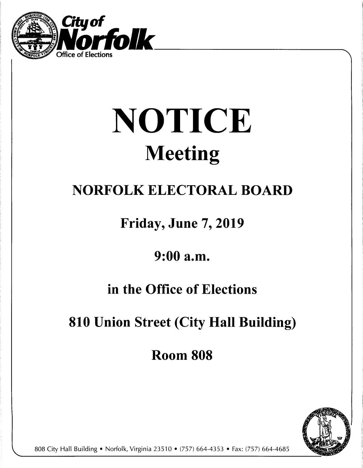 Electoral Board Notice