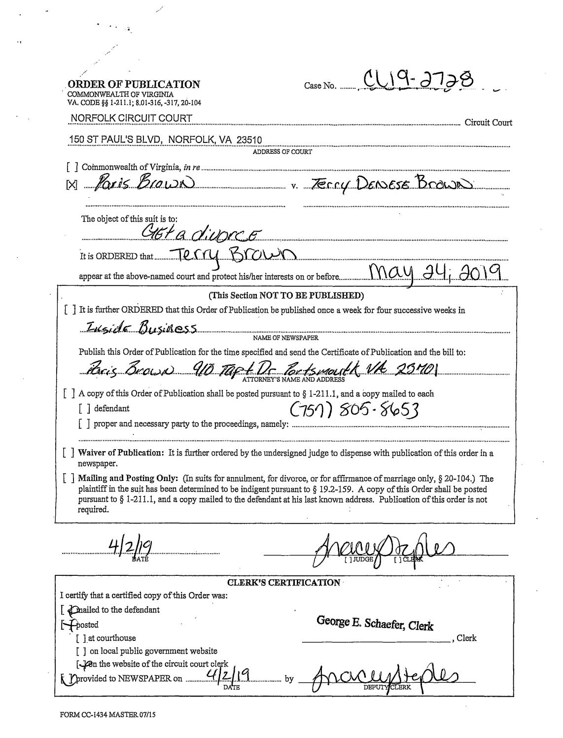 CL 19-2728 Order of Publication