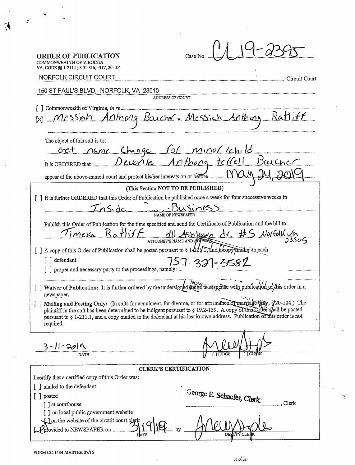 CL 19-2395 Order of Publication