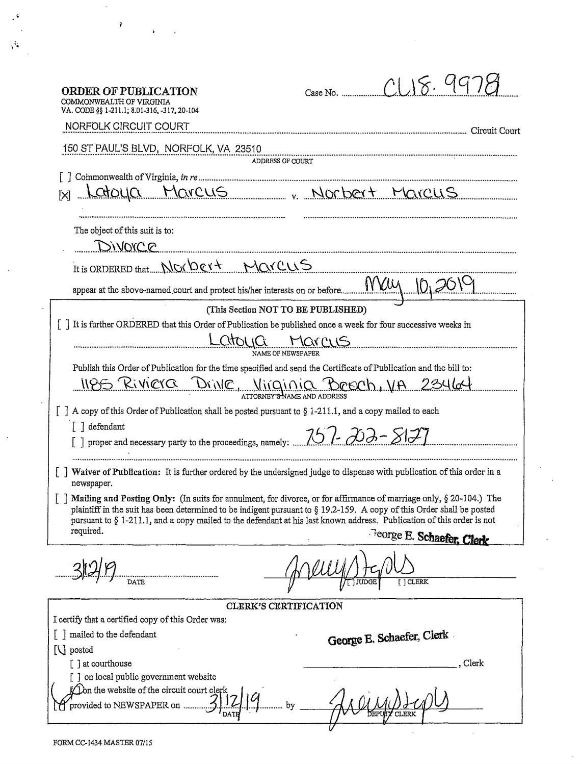 CL 18-9978 Order of Publication