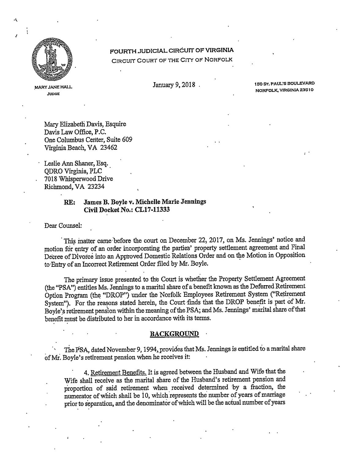 Boyle v. Jennings