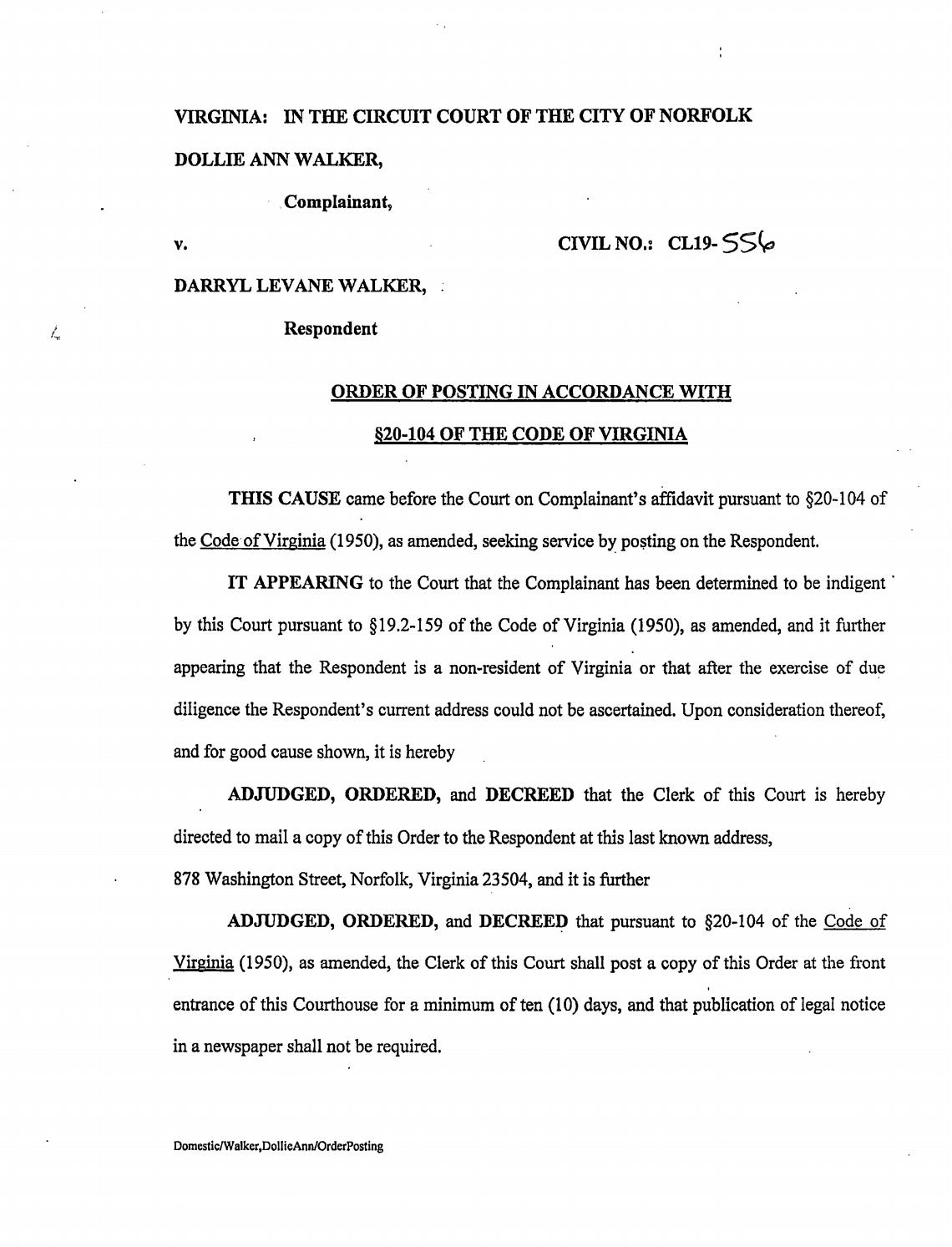 CL 19-556 Order of Posting