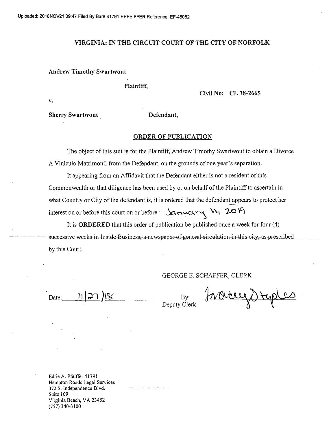 CL 18-2665 Order of Publication