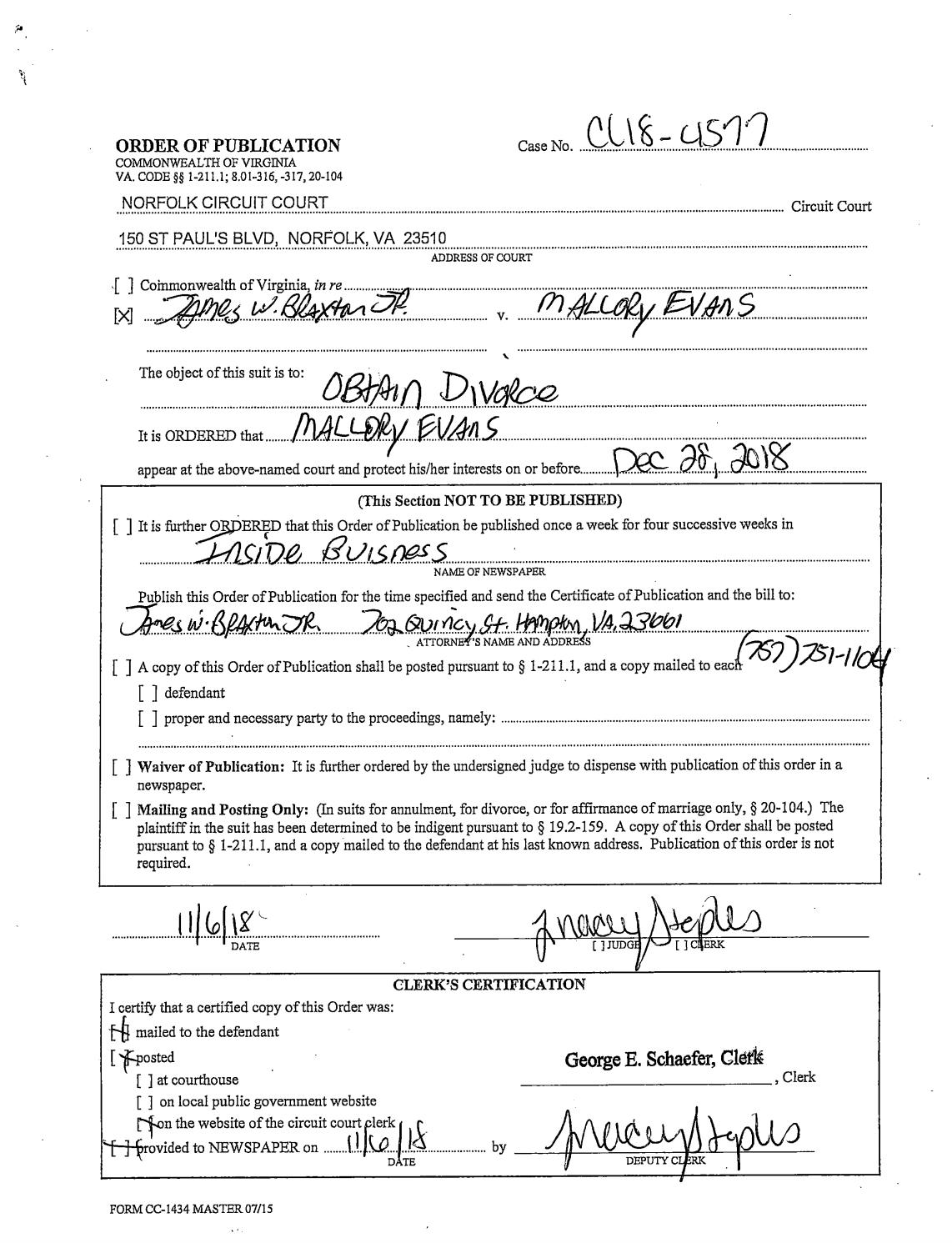 CL 18-4577 Order of Publication