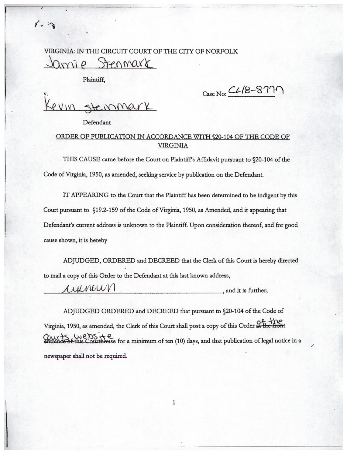 CL 18-8777 Order of Posting