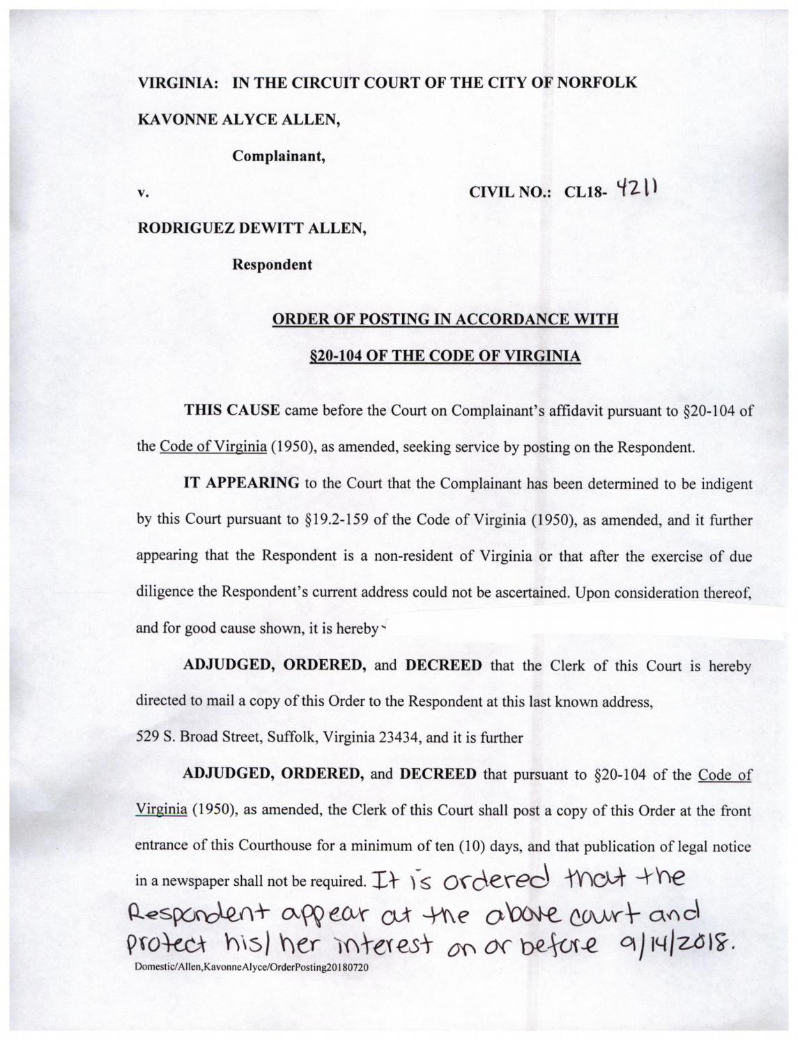 CL 18-4211 Order of Posting