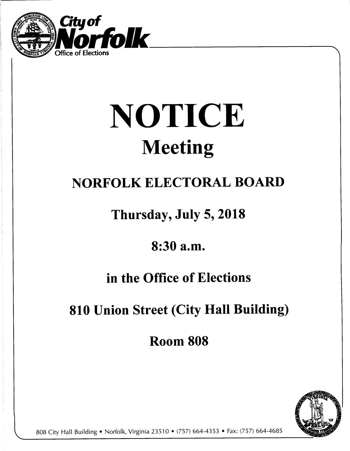 Board meeting notice 07 05 2018
