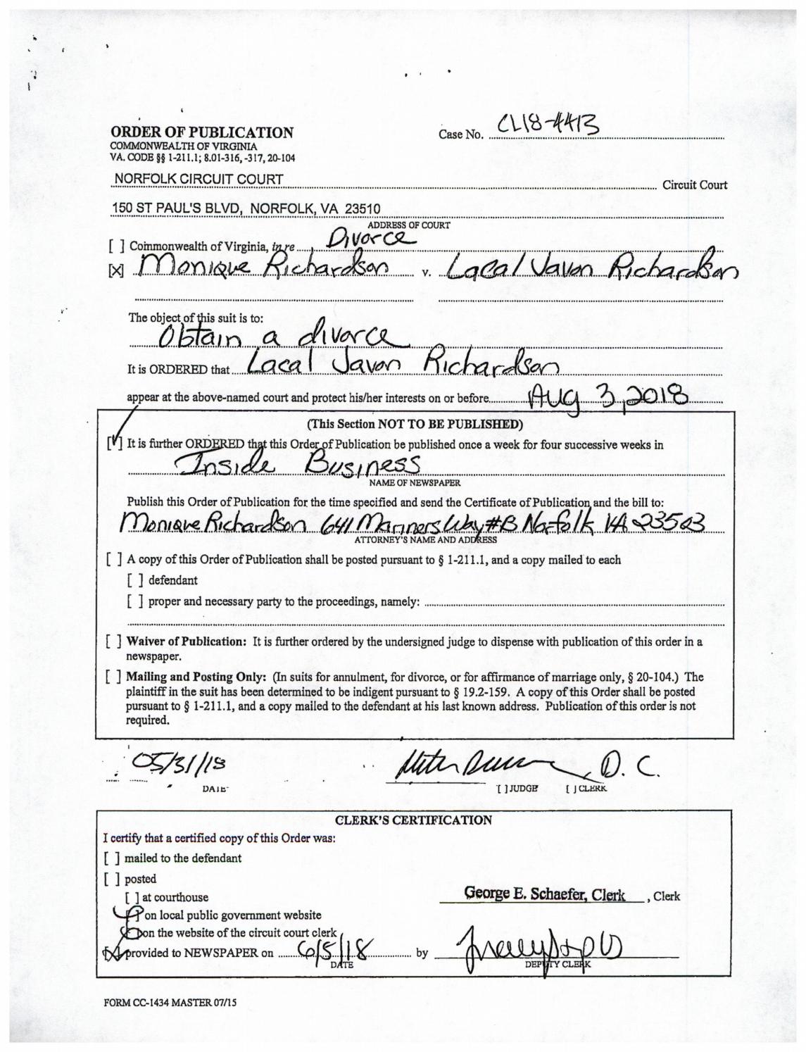 CL 18-4413 Order of Publicaiton