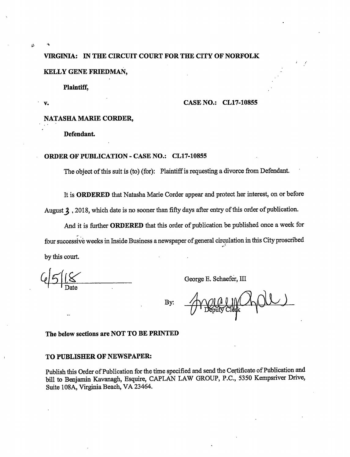 CL 17-10855 Order of Publication