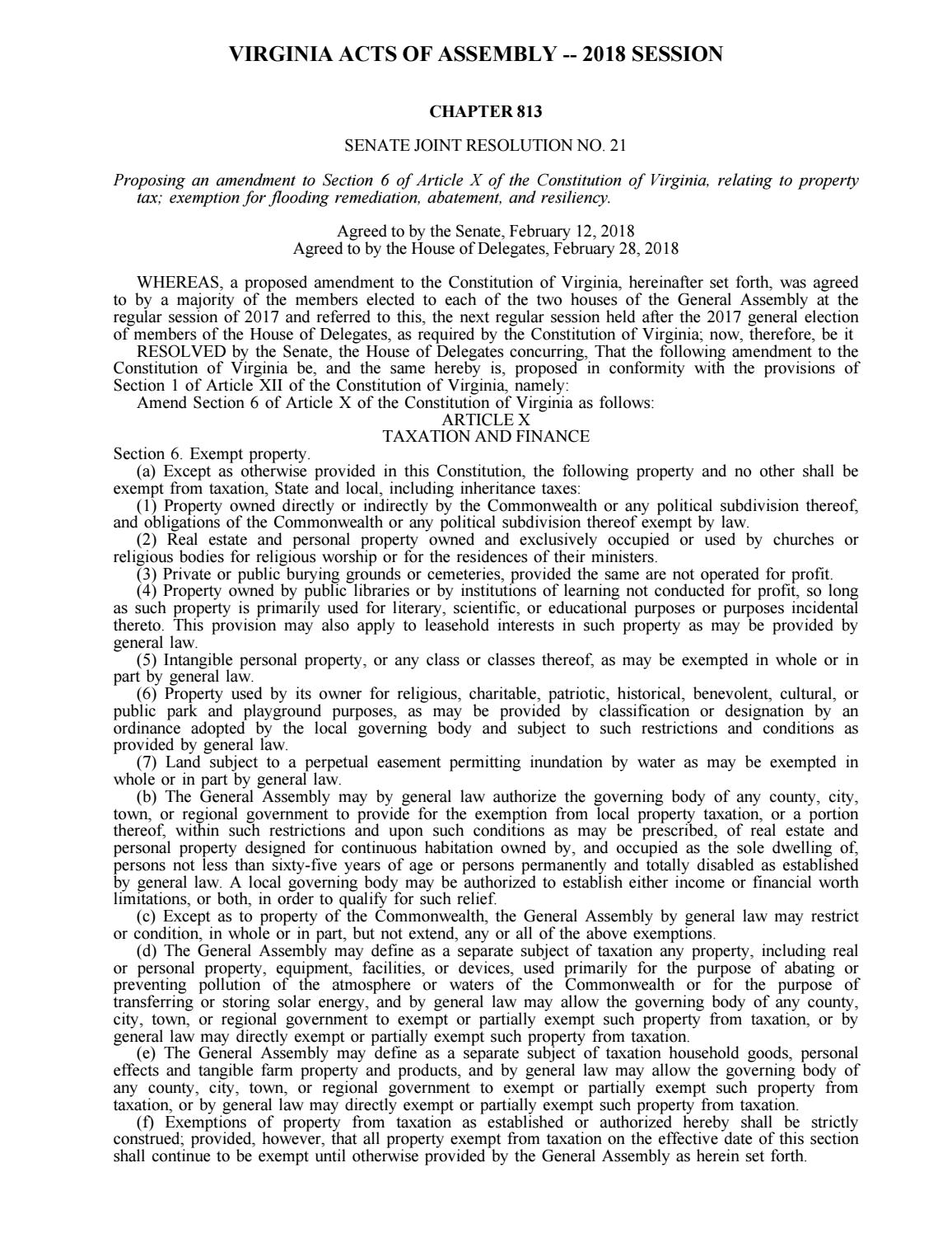 Constitutional amendment chapter 813
