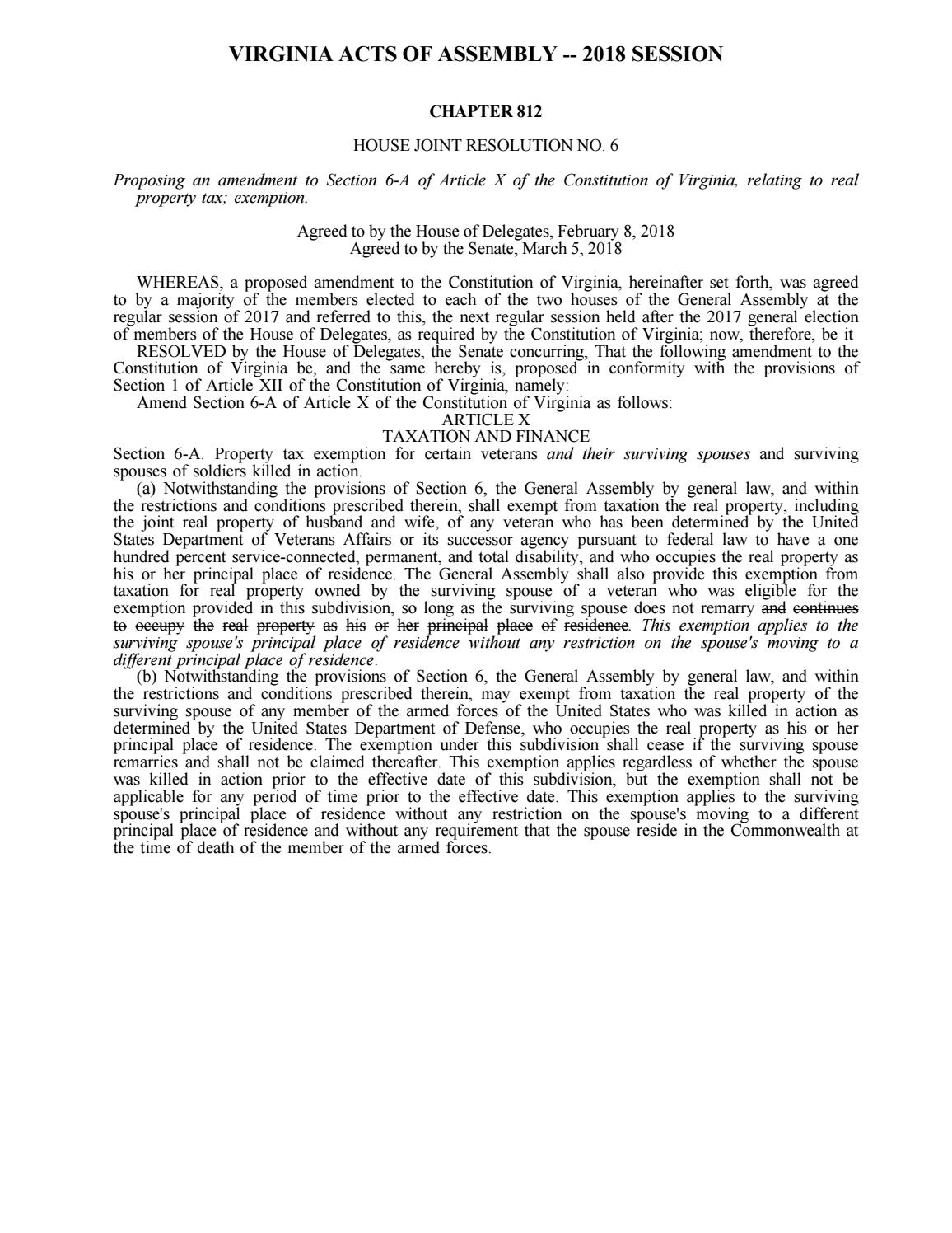Constitutional amendment chapter 812