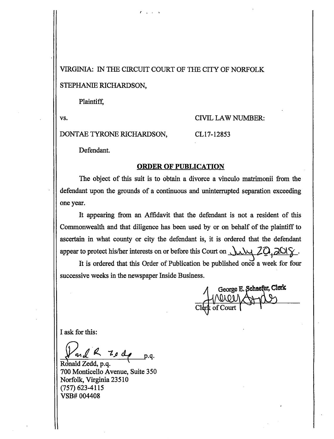 CL 17-12853 Order of Publication