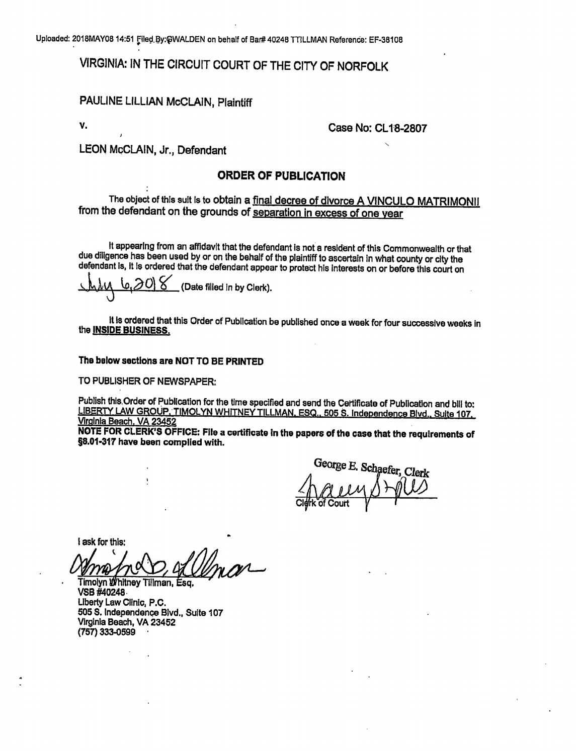 CL 18-2807 Order of Publication