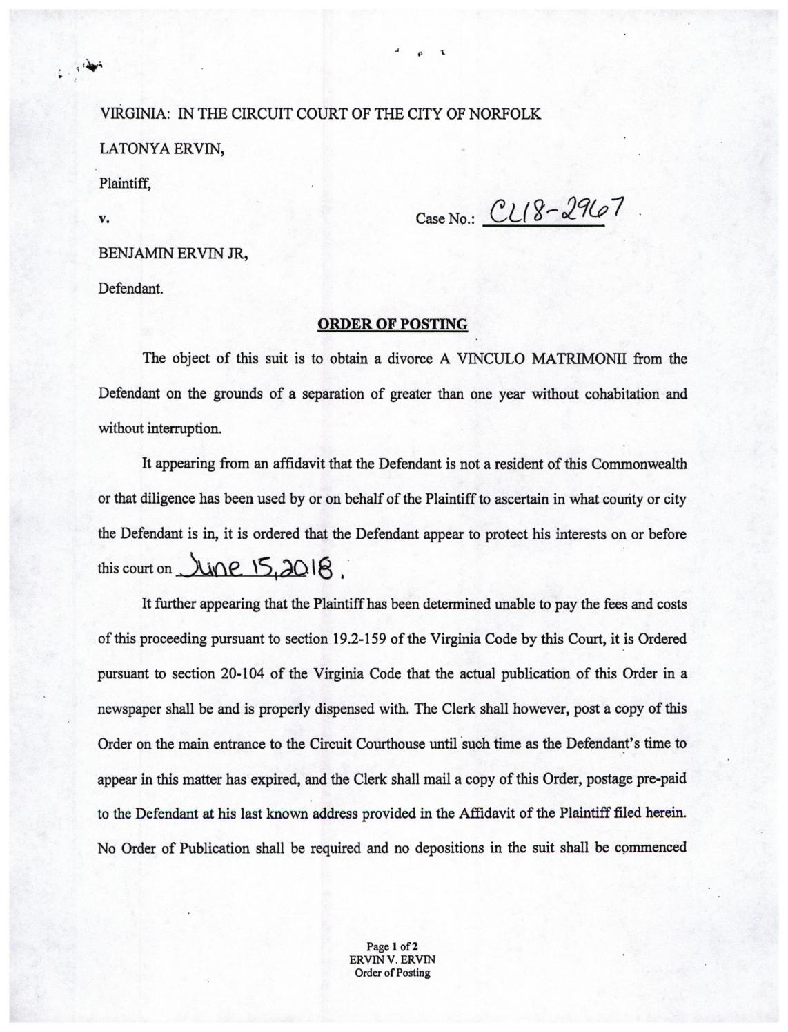 CL 18-2967 Order of Posting