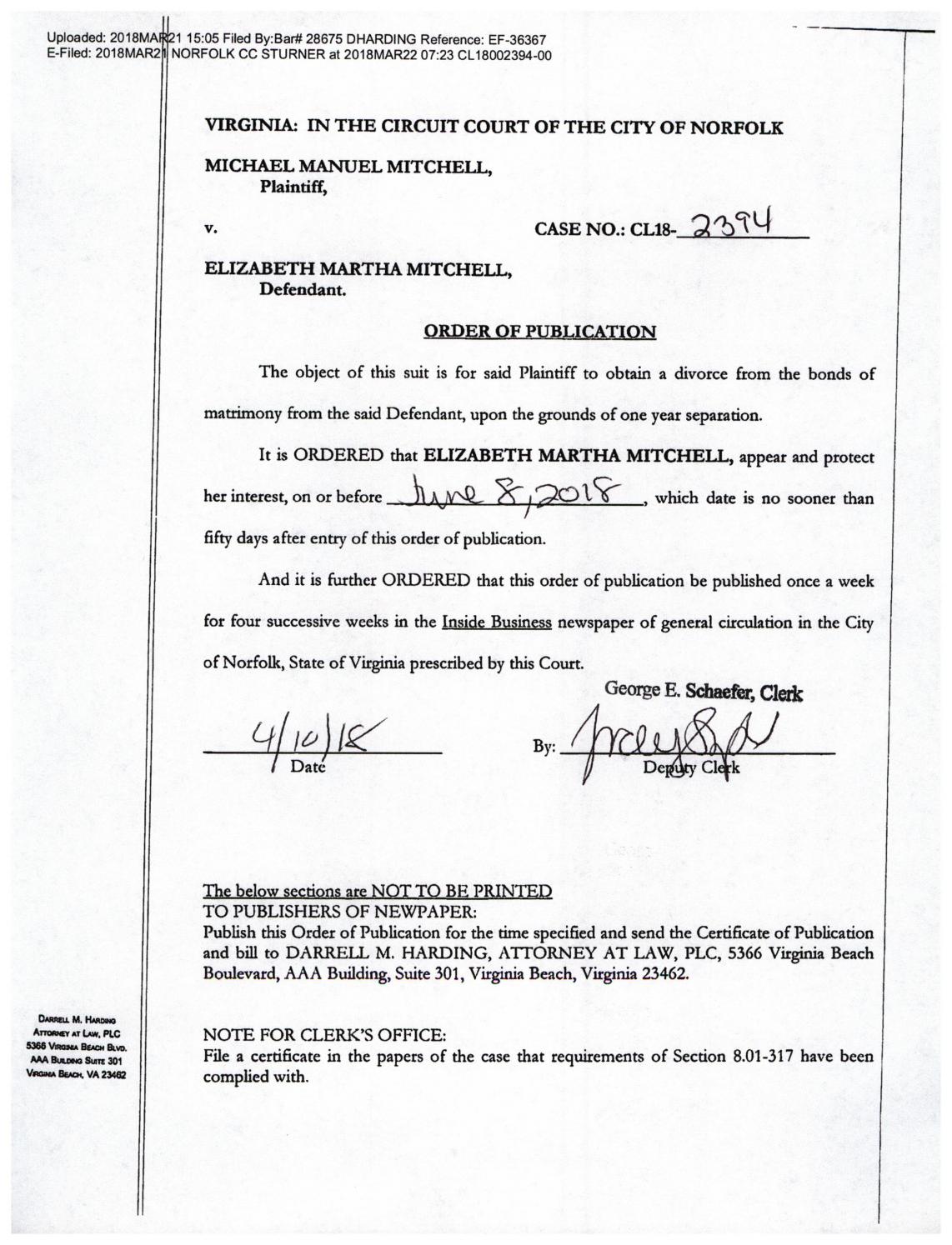 CL 18-2394 Order of Publication