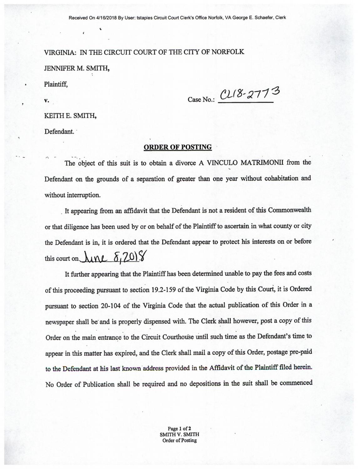 CL 18-2773 Order of Posting