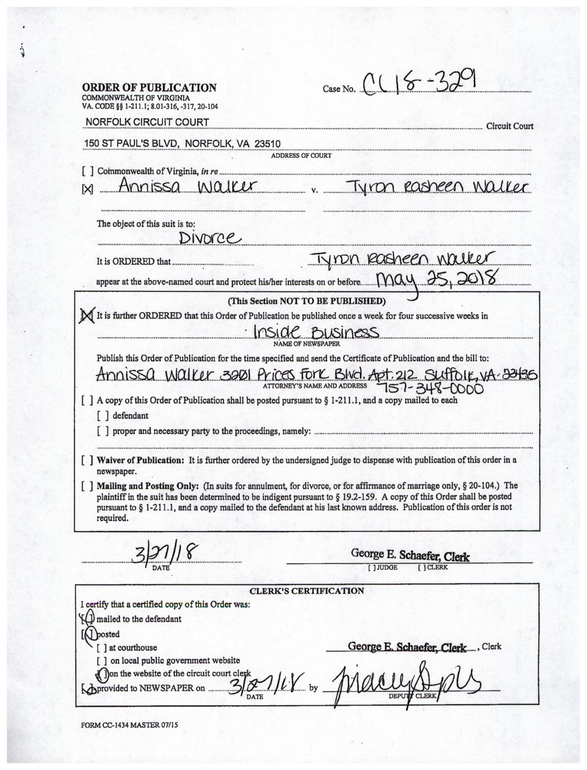 CL 18-329 Order of Publication