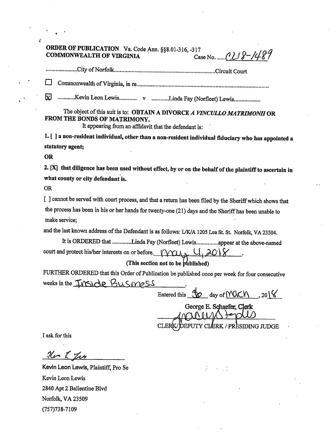 CL 18-1489 Order of Publication
