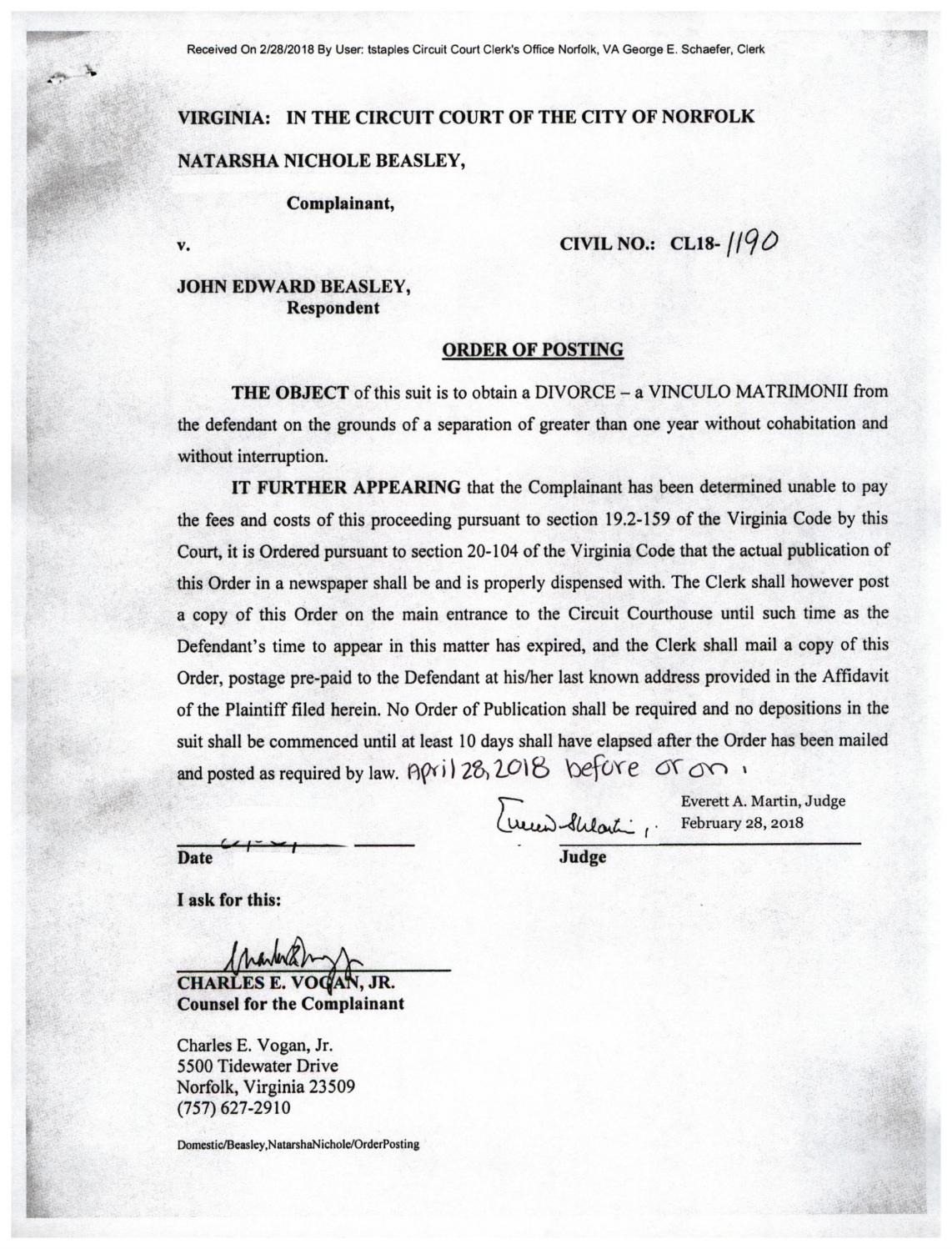 CL 18-1190 Order of Posting