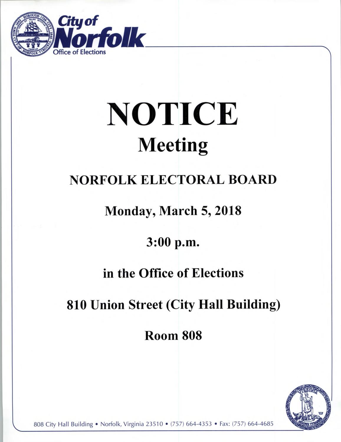 Board meeting notice