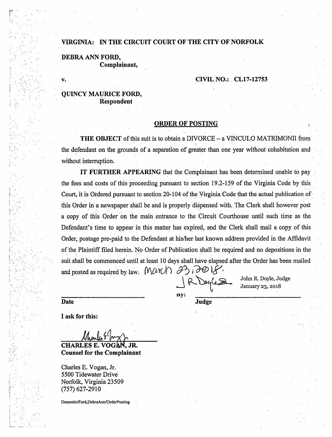 CL 17-12753 Order of Posting