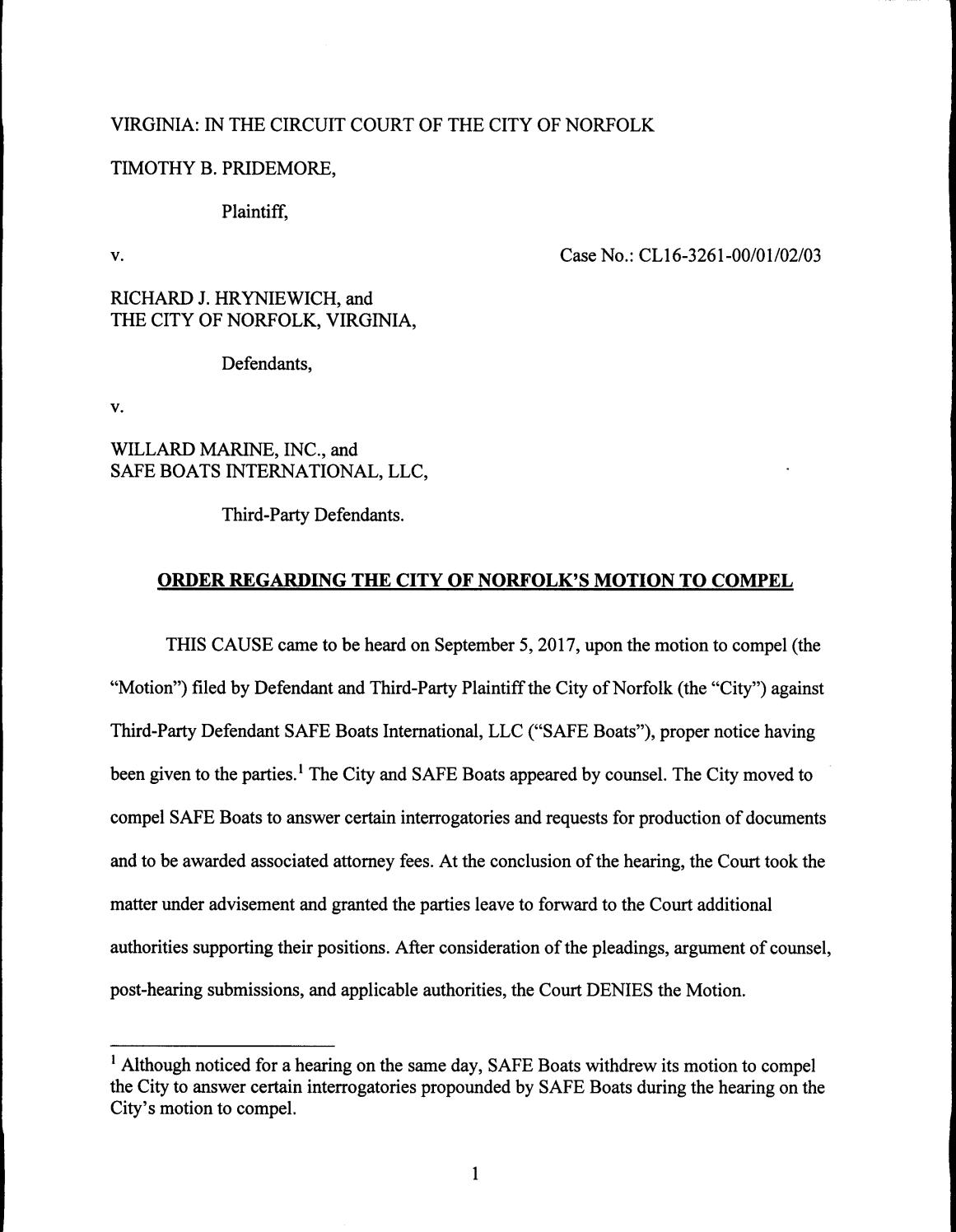 Pridemore v hryniewich cl16 3261