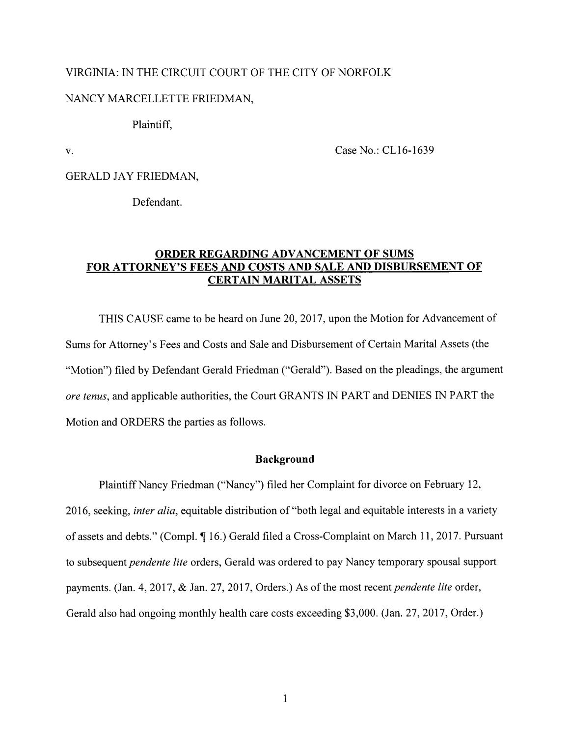 Friedman v friedman