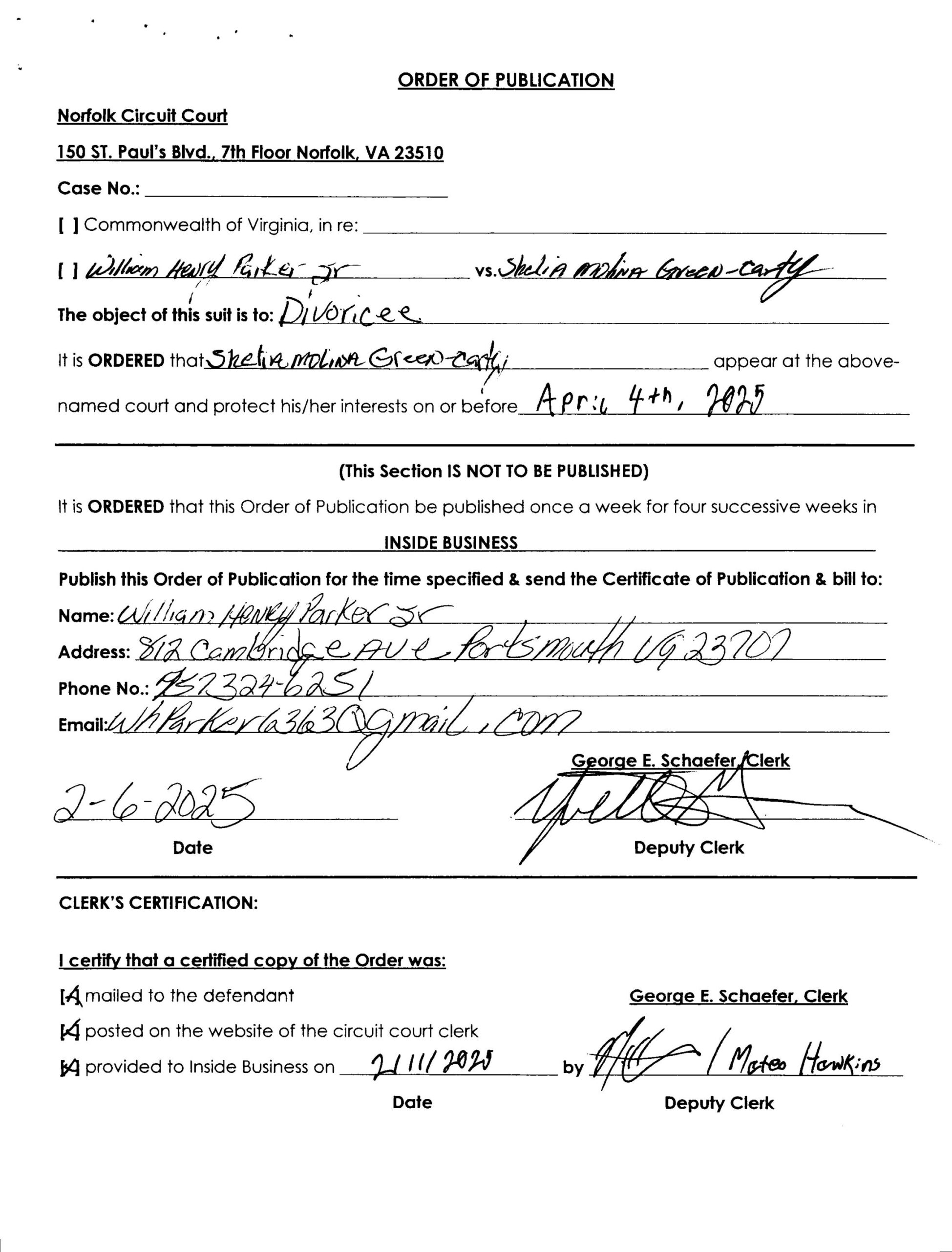 CL25-1202 Order of Publication