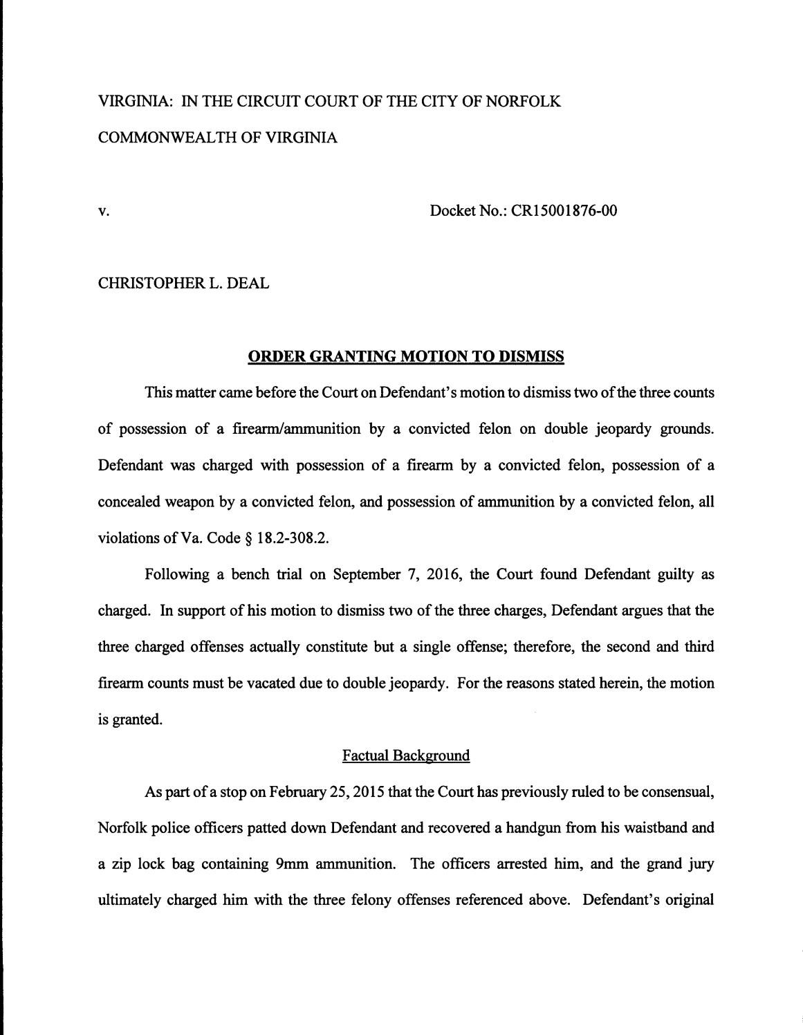 Cw v christopher deal