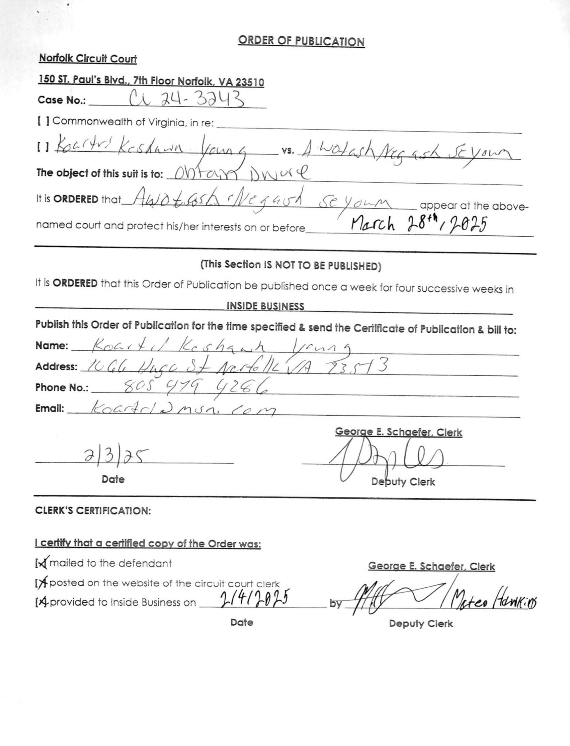 CL24-3243 Order of Publication