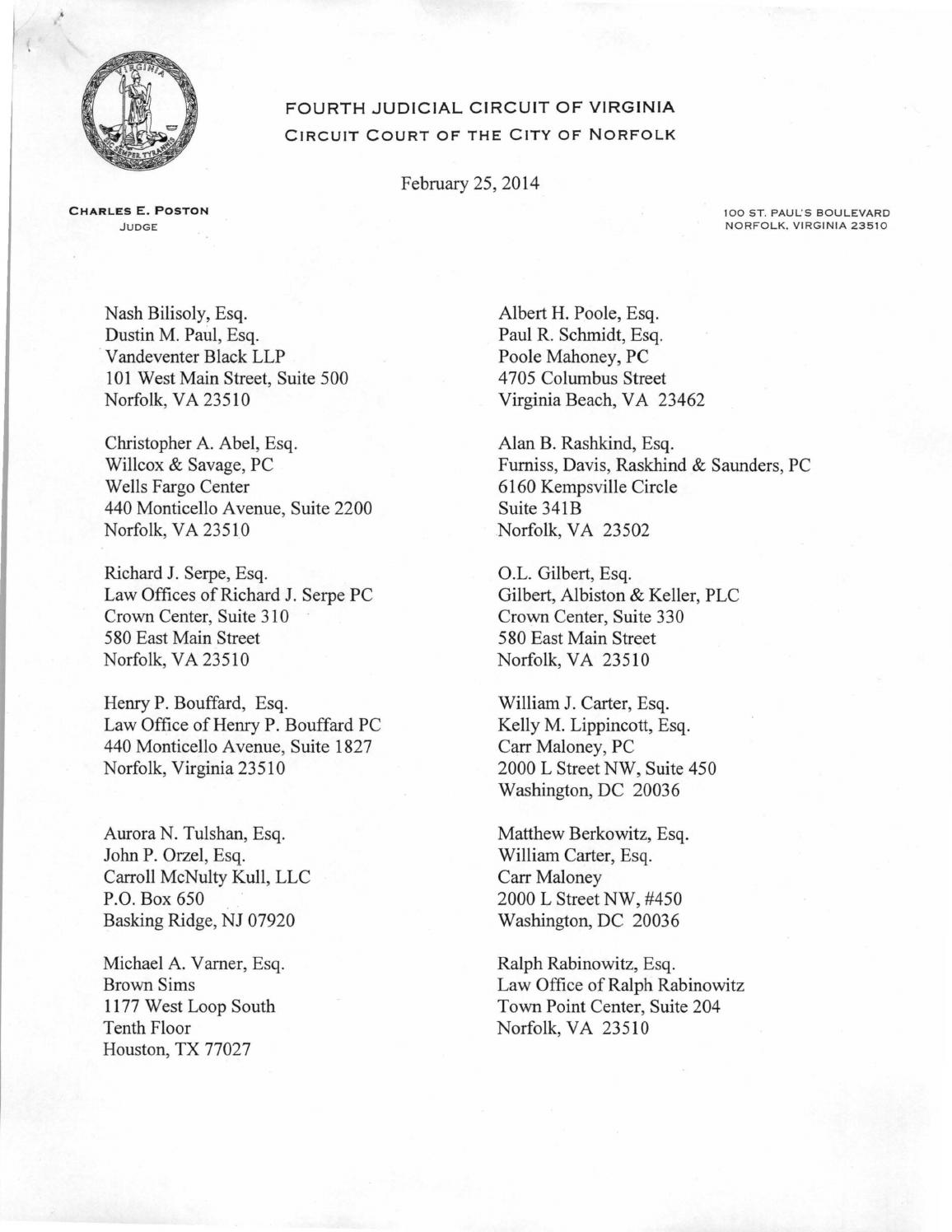 Riverport opinion letter 2 14