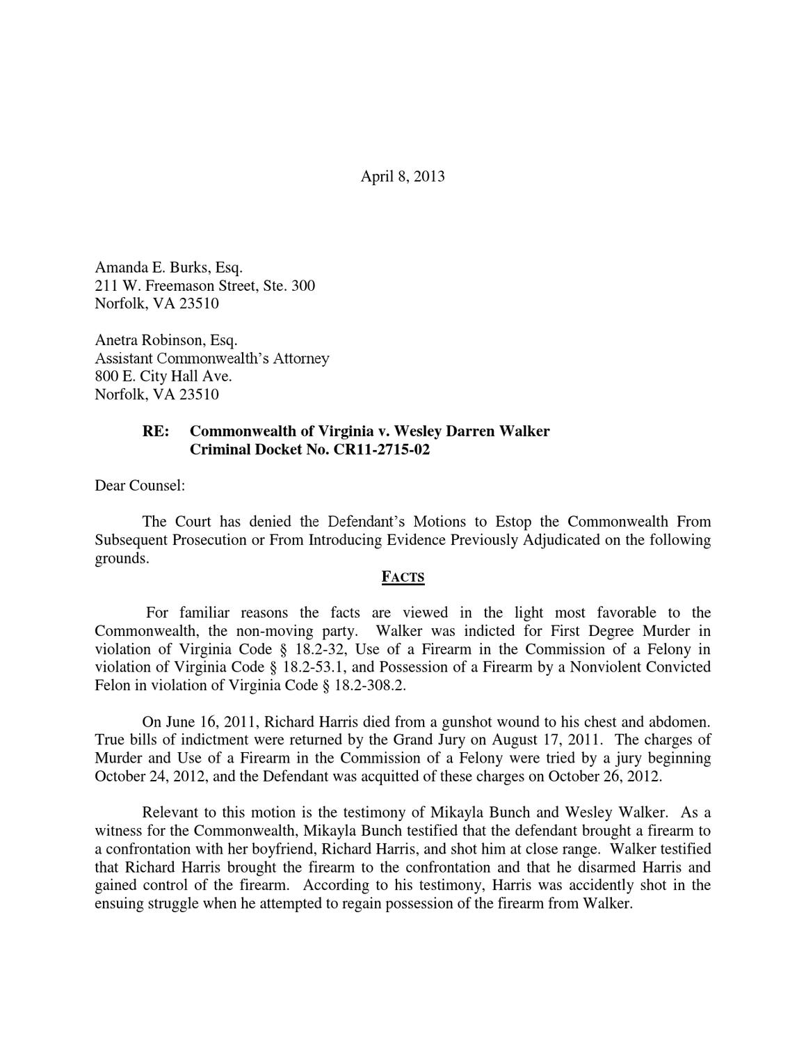 Commonwealth v Walker