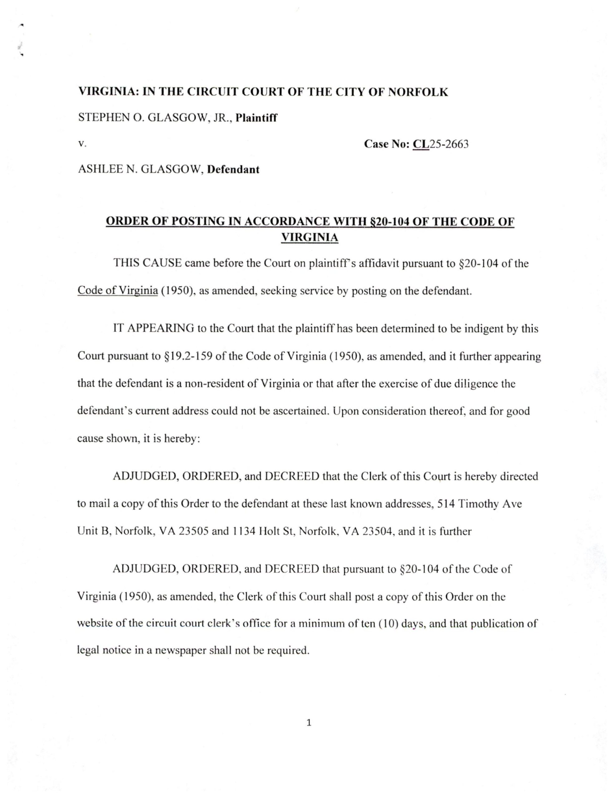 CL25-2663 Order of Posting