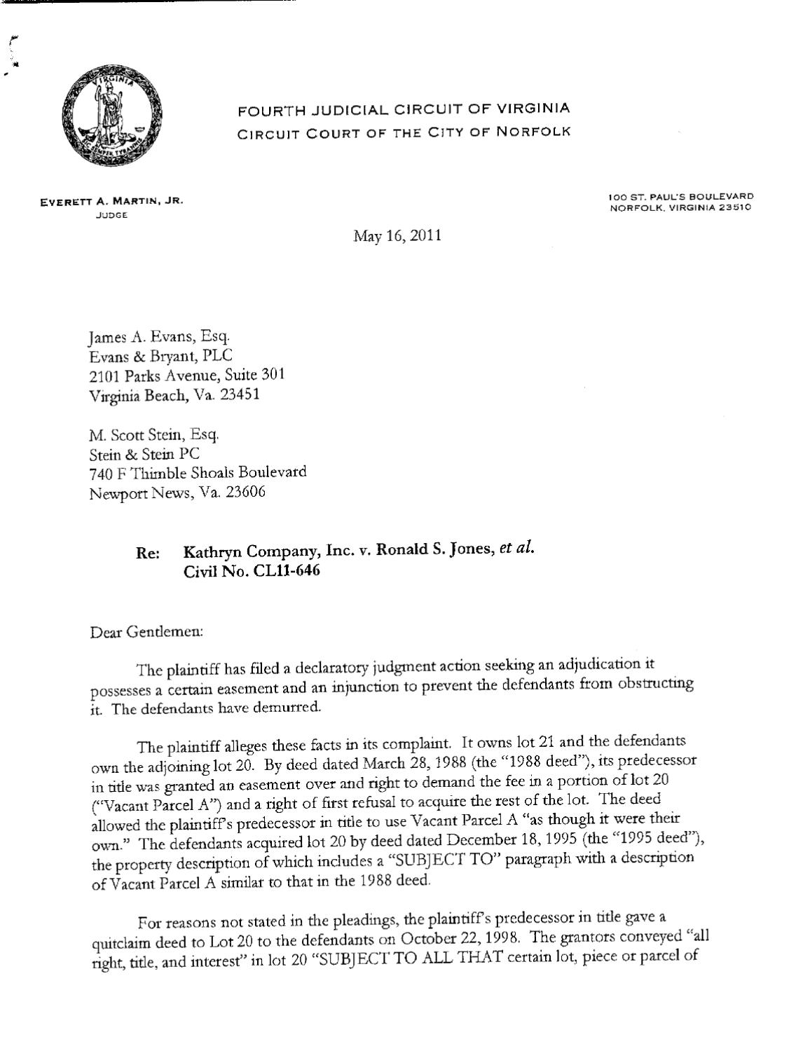 Kathryn Company v Jones