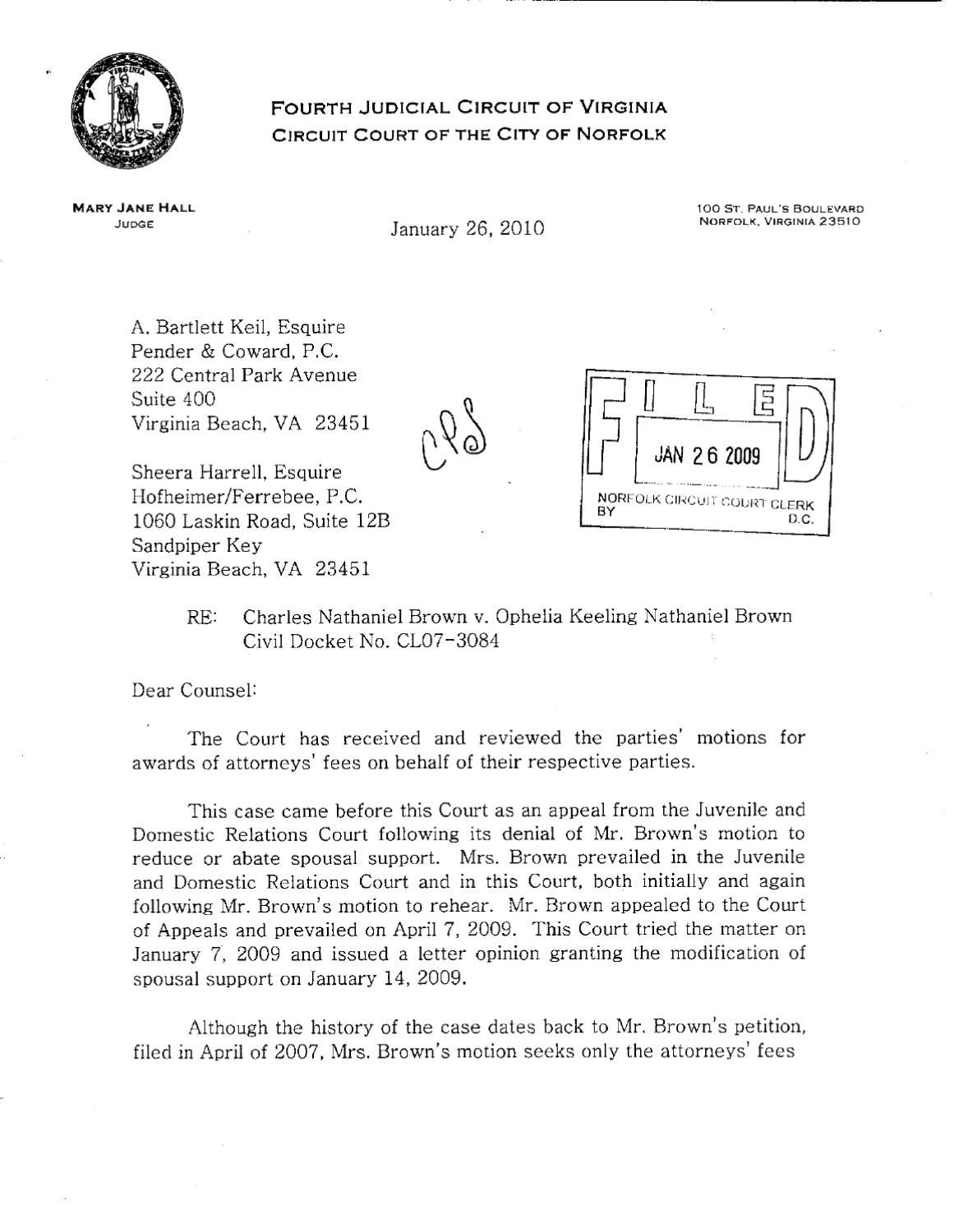 Brown v Brown – Part 2