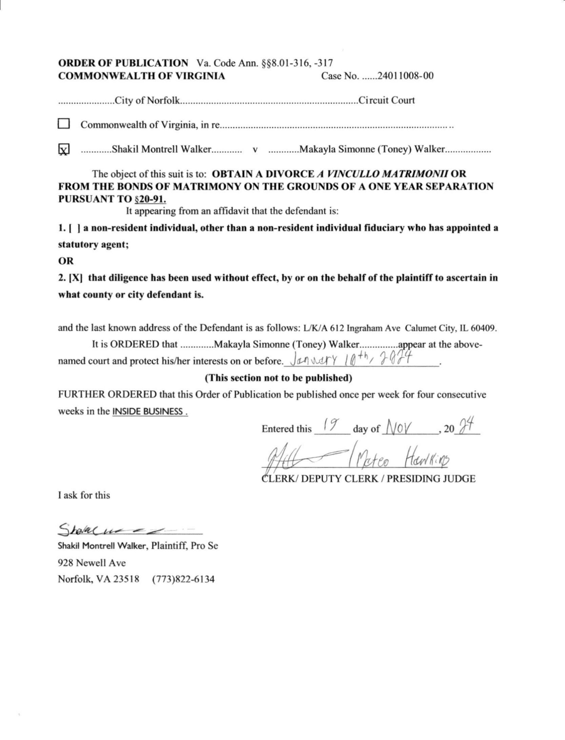 CL24-11008 Order of Publication