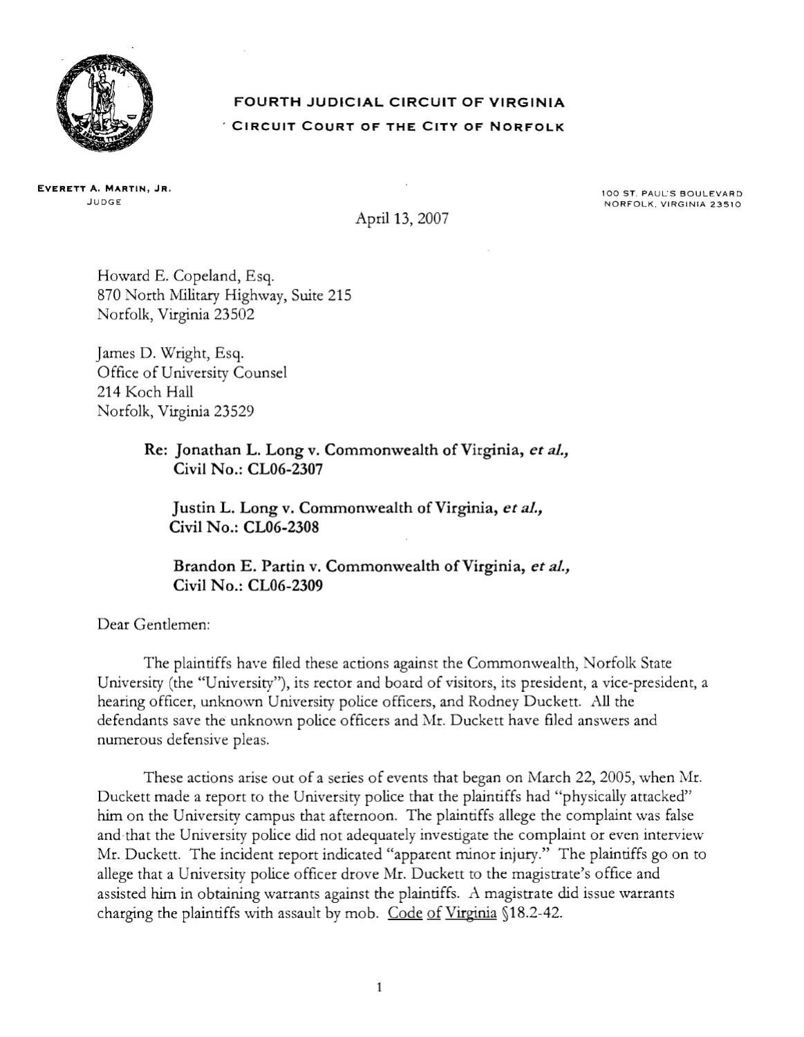 Long Partin v Commonwealth