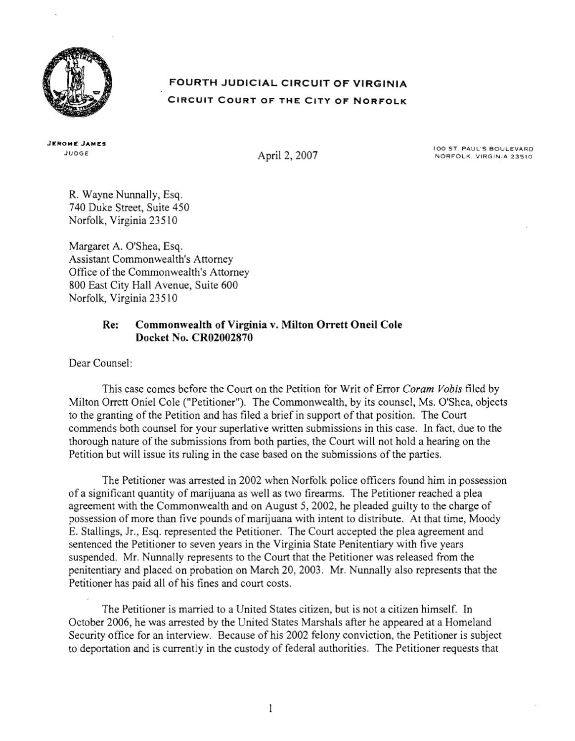 Commonwealth v Cole