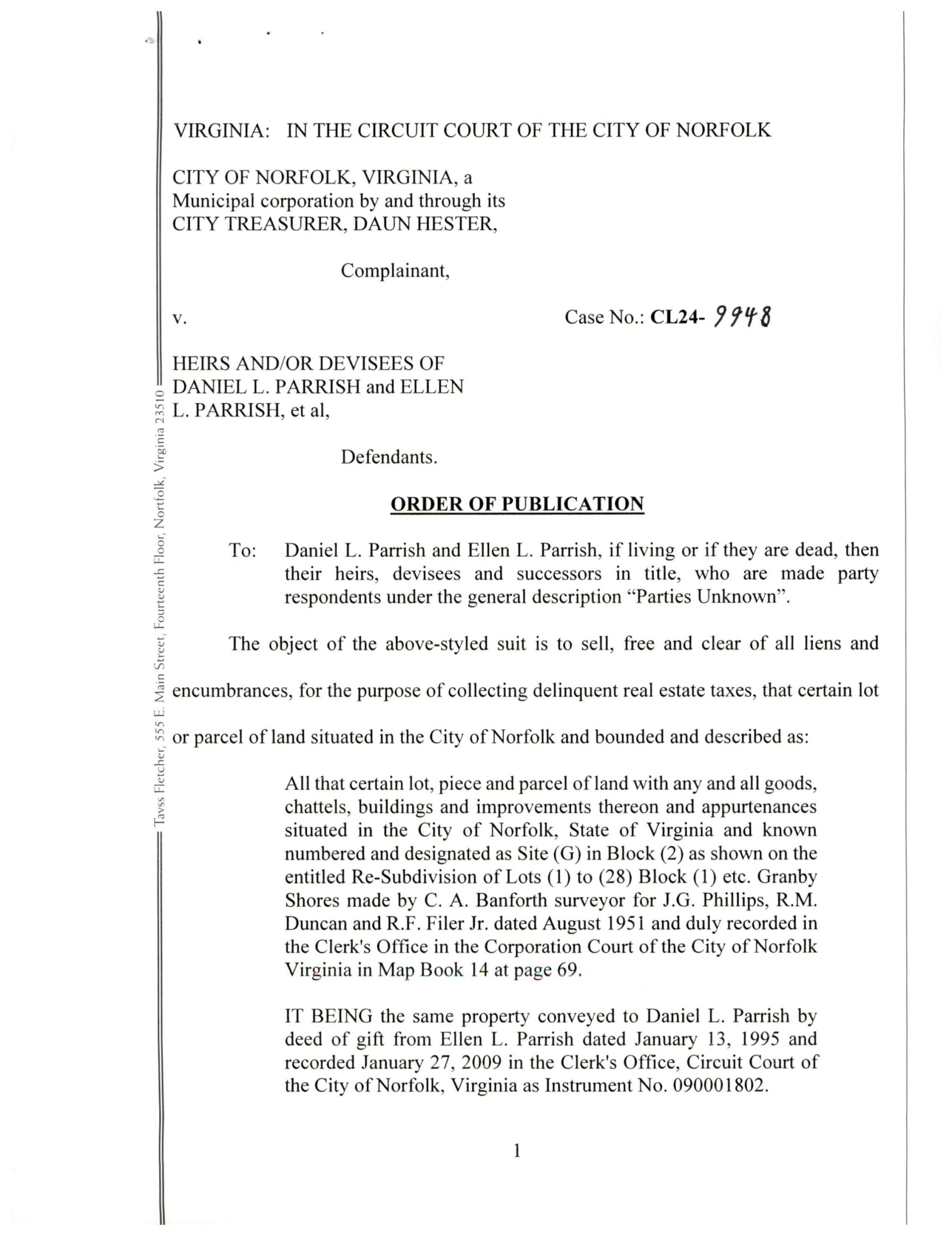 CL24-9948 Order of Publication