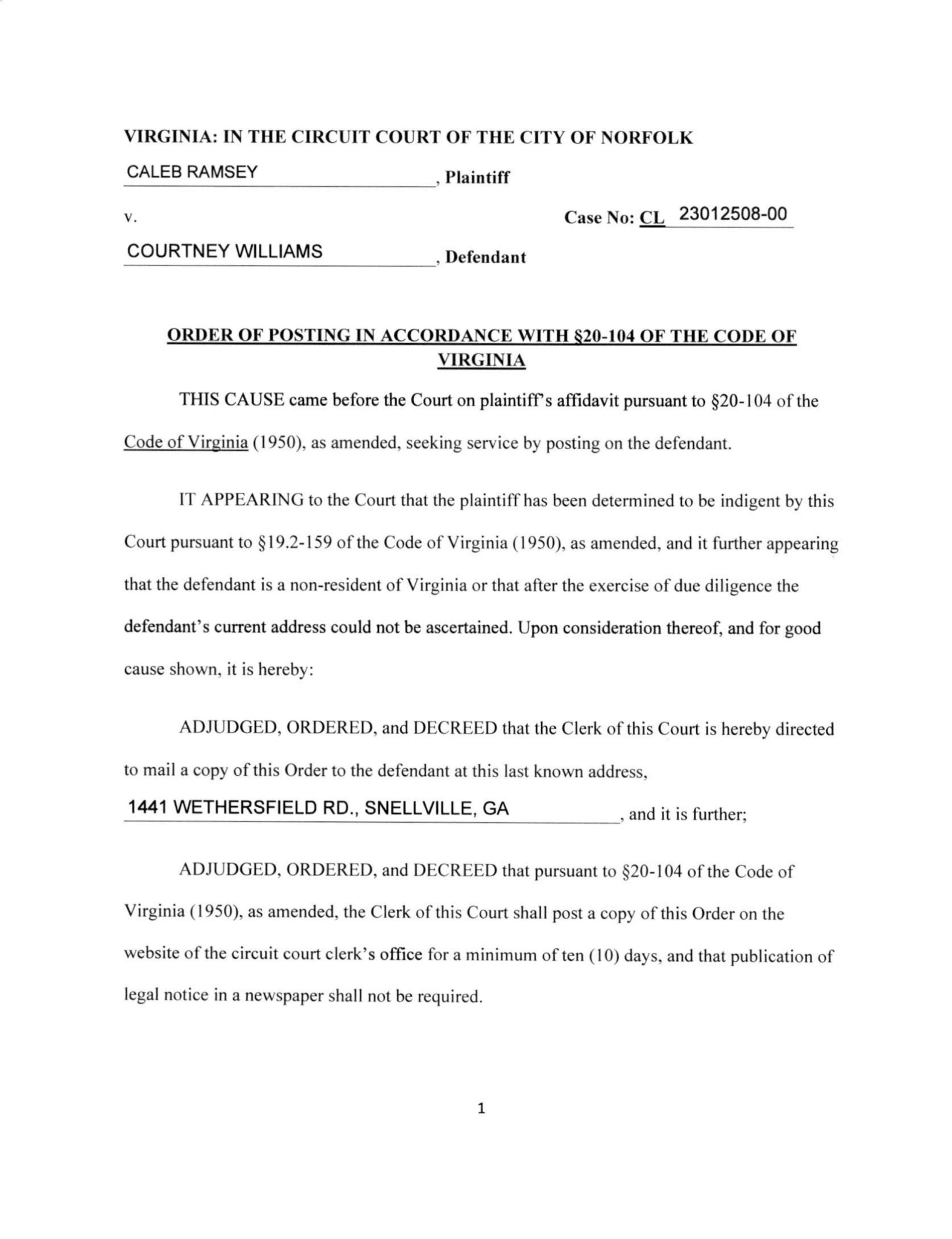 CL23-12508 Order of Posting